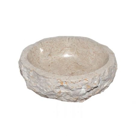 Vasque lave-mains à poser marbre beige BAIN 30 à 39 cm