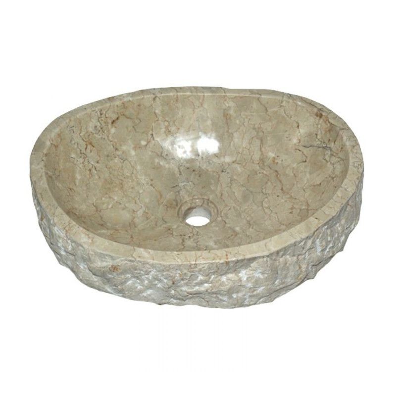 Vasque marbre beige BAIN 40 à 59 cm