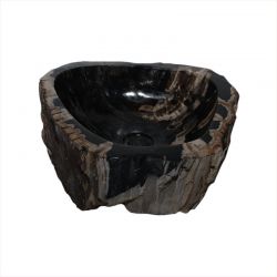 Vasque lave-mains bois fossilisé BAIN 30 à 39 cm