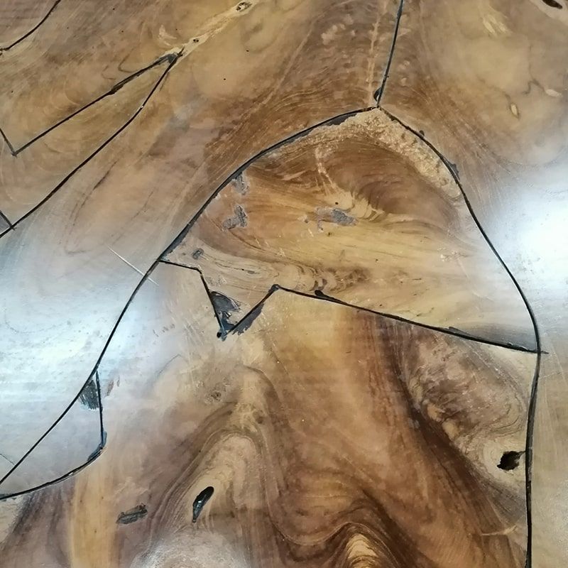 Table repas ronde teck 150cm Casita PALATARO 150