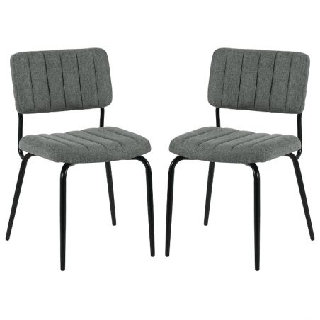 Lot de 2 chaises chêne et métal 40cm Scott Casita SCOCHA10