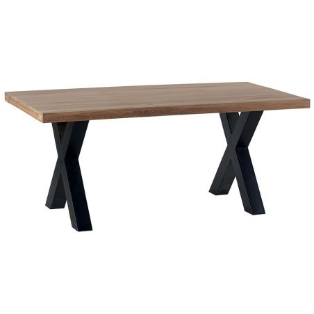 Table chêne massif pieds X 180cm Cleveland Casita CLETA180