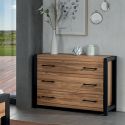 Commode industrielle chêne et métal 110cm Catane Casita CATACOM 3