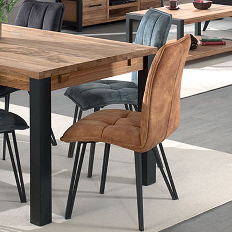 Lot 4 chaises velours pétrole confort Casita CHAVENPET