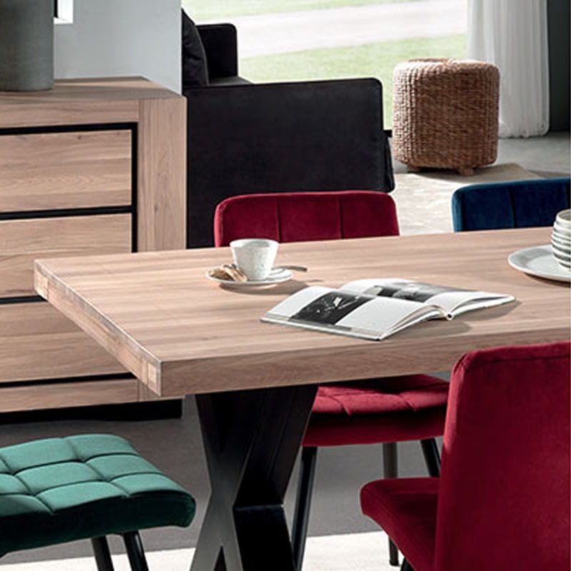 Table chêne massif pieds X 180cm Cleveland Casita CLETA180