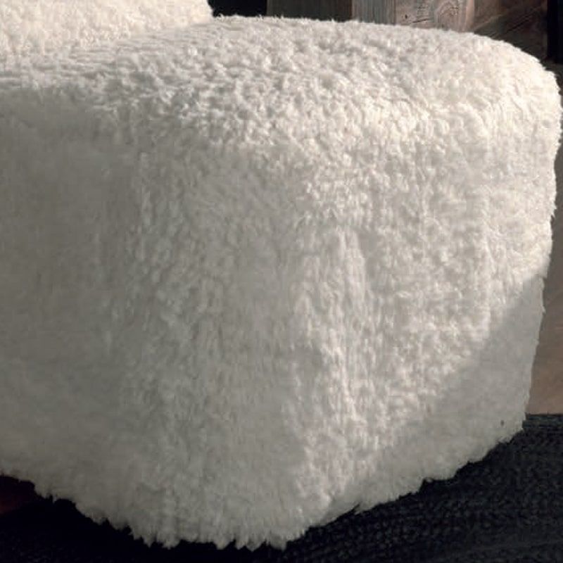 Fauteuil blanc bouclette FAUSNOW Casita