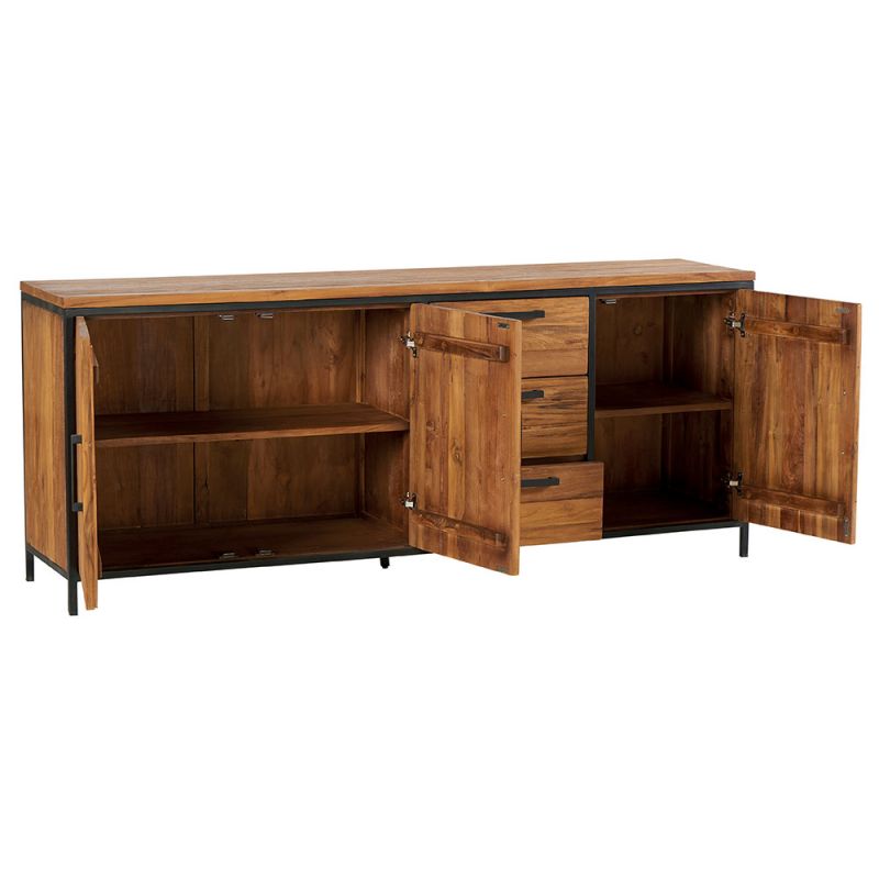 Bahut teck métal 195cm Roster Casita ROSBAH33