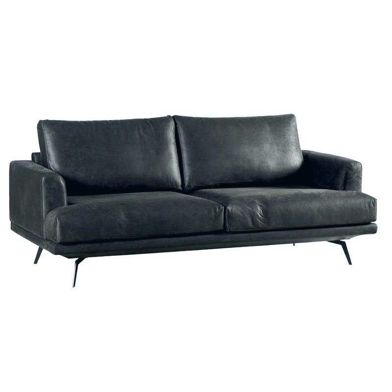 Canapé cuir 3 places anthracite ATRI Casita
