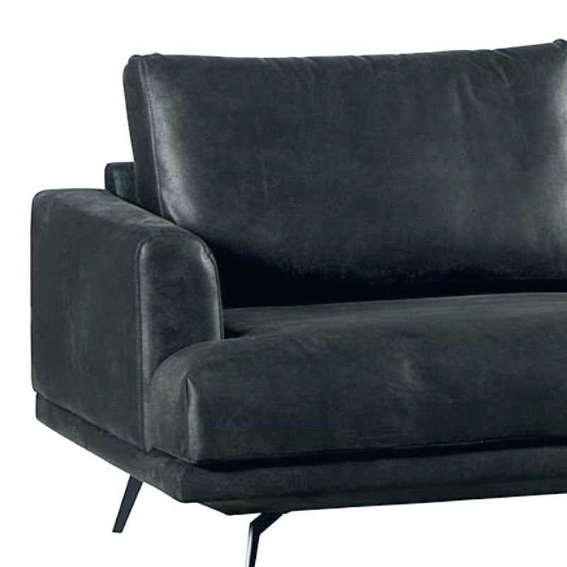 Canapé cuir 3 places anthracite ATRI Casita