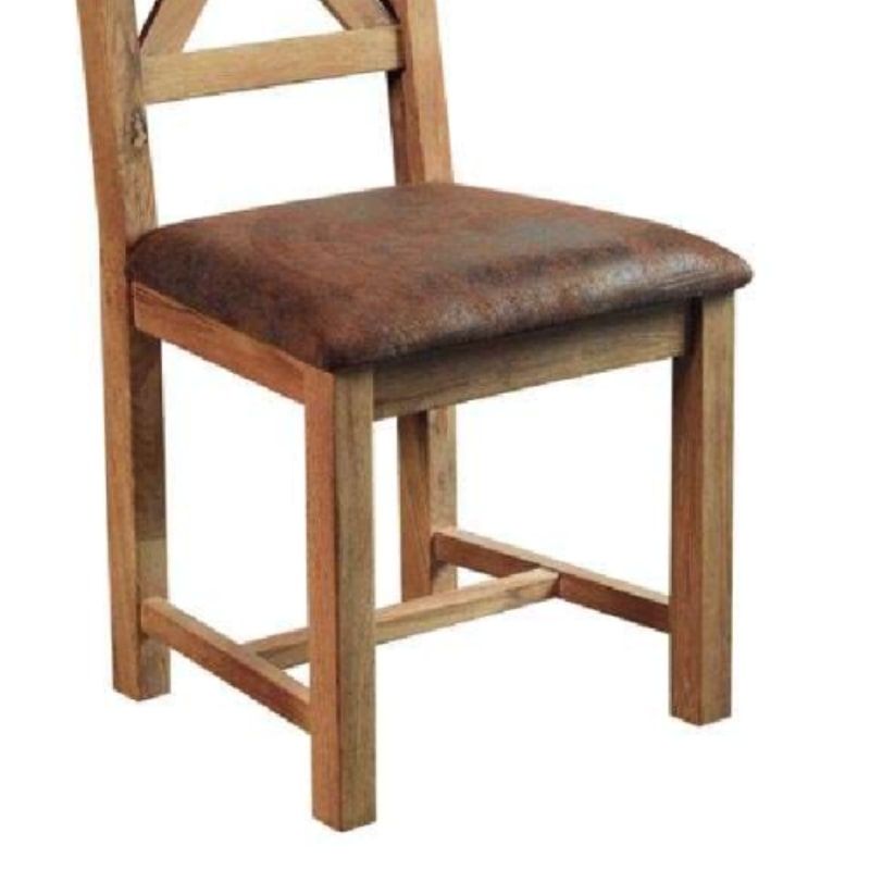 Lot de 2 chaises chêne massif et tissu Lodge Casita LODCHA 2