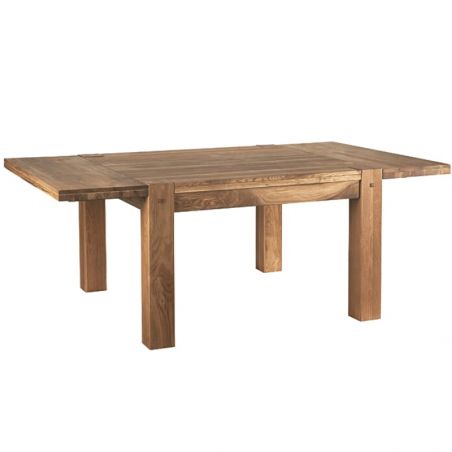 Table carrée extensible en chêne 140cm Lodge LODTACA 140