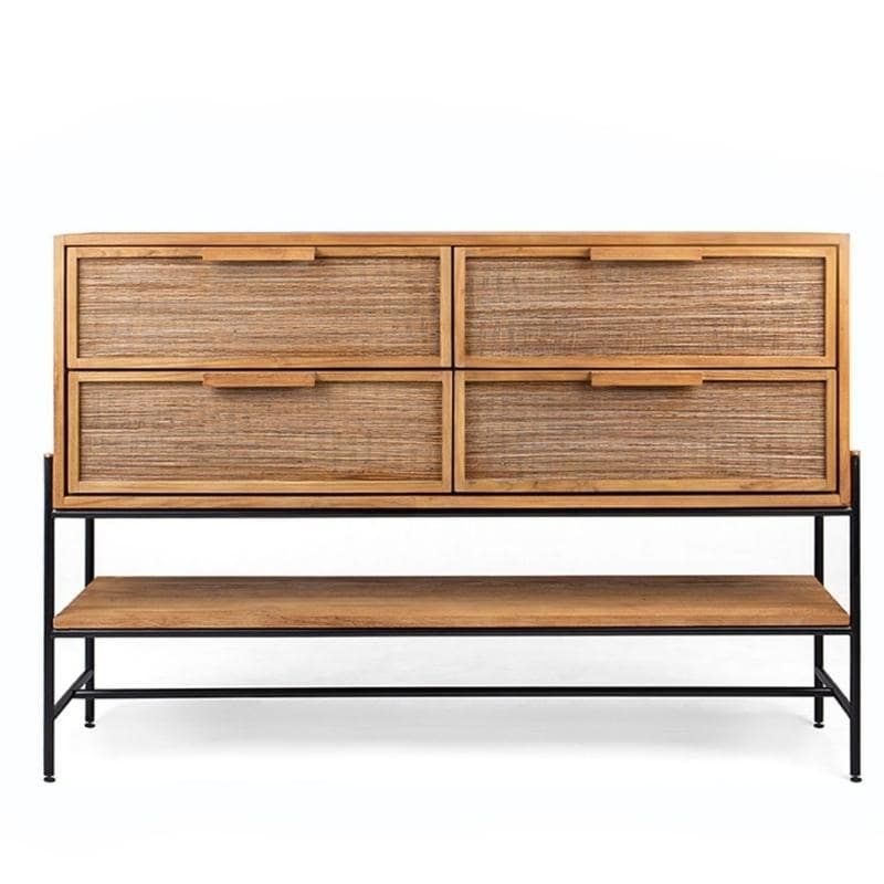 Commode 4 tiroirs en teck recyclé et métal 150cm d-bodhi COCO