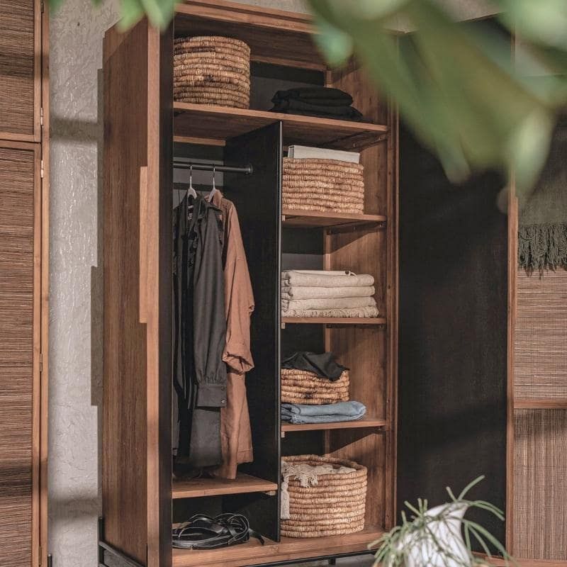 Armoire en teck recyclé et métal 100cm d-bodhi COCO 2 portes