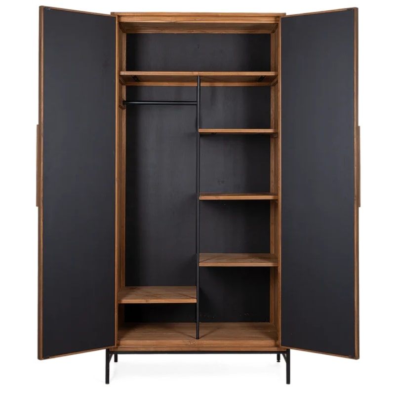 Armoire en teck recyclé et métal 100cm d-bodhi COCO 2 portes