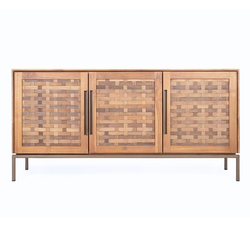 Buffet teck et métal noir 72cm TWIN d-bodhi
