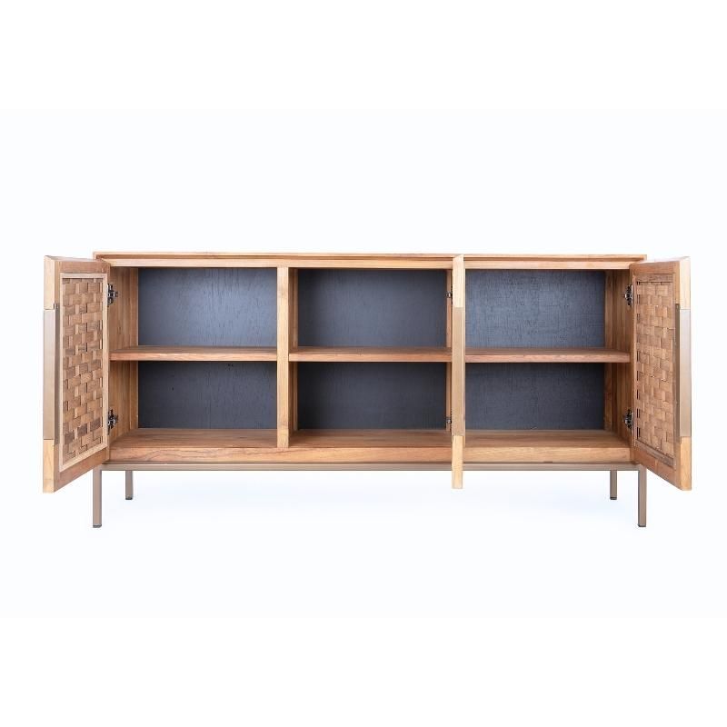 Buffet teck et métal noir 72cm TWIN d-bodhi