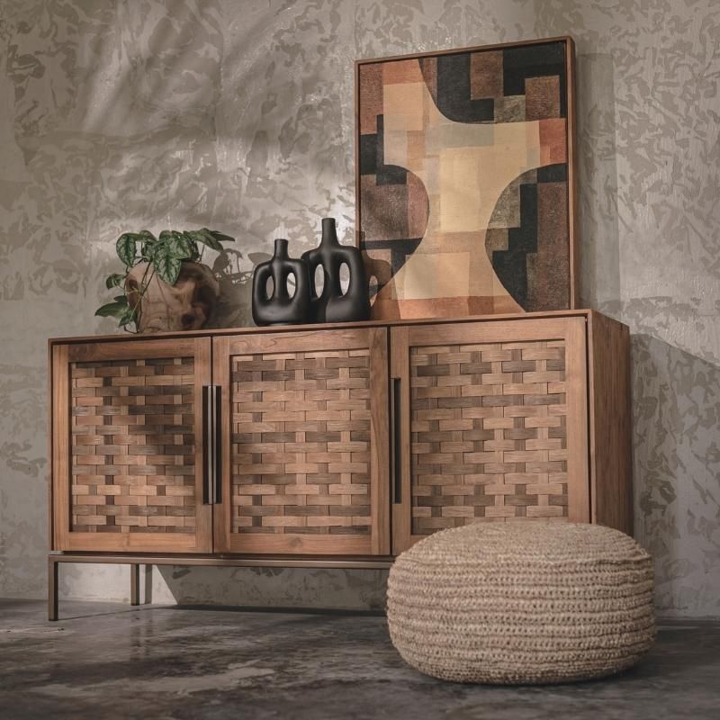 Buffet teck et métal noir 72cm TWIN d-bodhi