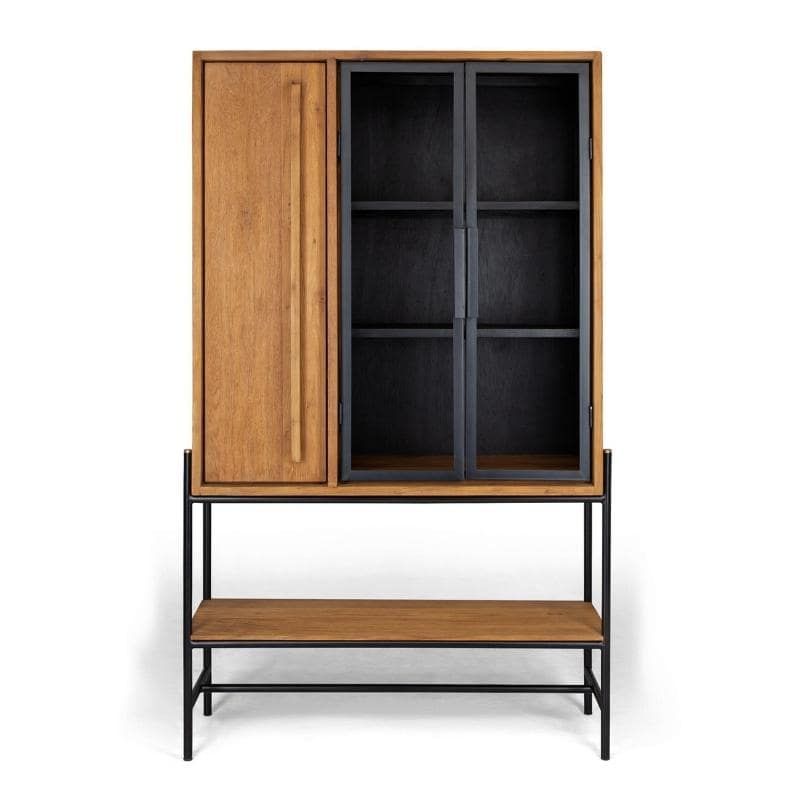 Vaisselier teck massif recyclé 3 portes 95cm d-bodhi OUTLINE