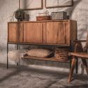 Buffet haut 3 portes bois massif et pieds métal d-bodhi OUTLINE 144cm