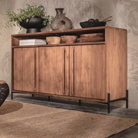 Buffet 3 portes teck massif recyclé 148cm d-bodhi OUTLINE