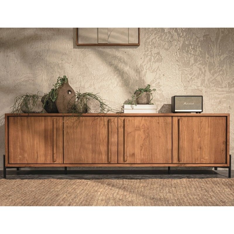 Grand meuble TV bois massif recyclé et métal 194cm d-bodhi OUTLINE