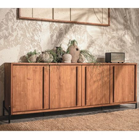 Buffet bas teck massif et métal d-bodhi OUTLINE 194cm