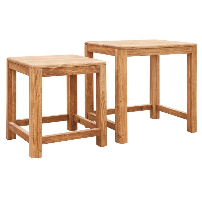 Tables basses gigognes bois de chêne massif 45cm JONAS