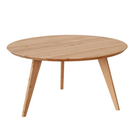 Table basse scandinave en bois massif de chêne 90cm JONAS