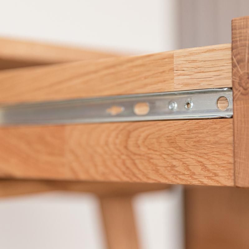 Bureau chêne massif avec rangement 120cm JONAS