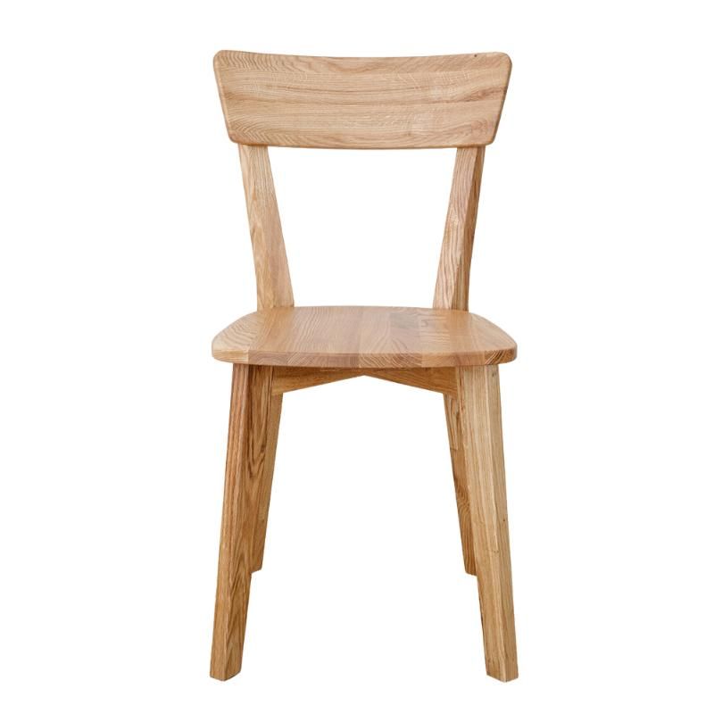 Lot de 2 chaises de salle a manger vintage en chêne massif JONAS