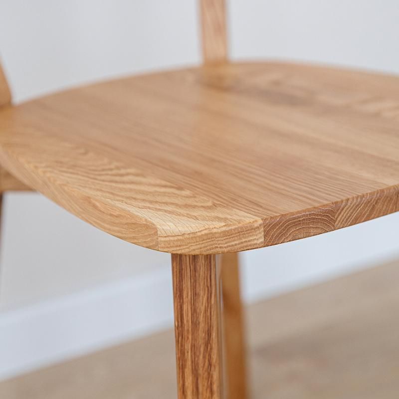 Lot de 2 chaises de salle a manger vintage en chêne massif JONAS