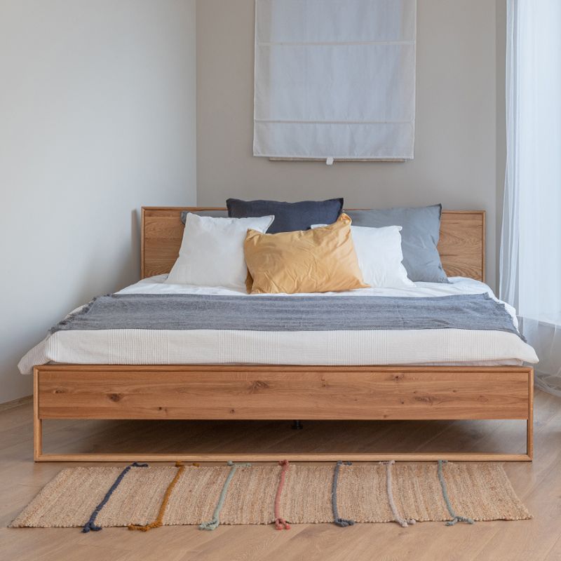 Lit 140x200cm en chêne massif JONAS