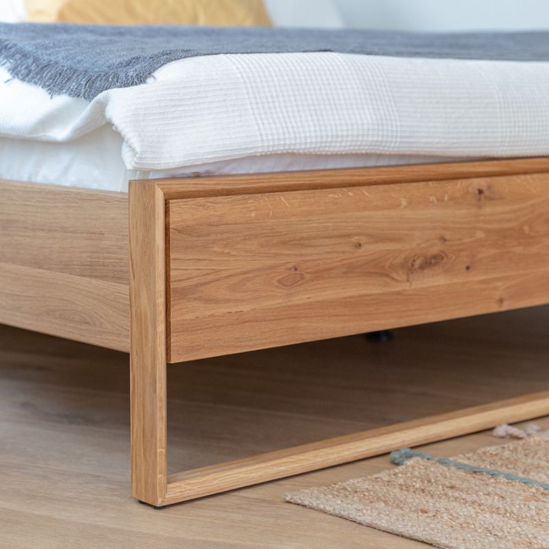 Lit 140 x 200cm en chêne massif JONAS