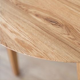 Table à manger ronde chêne massif extensible Ø110cm JONAS