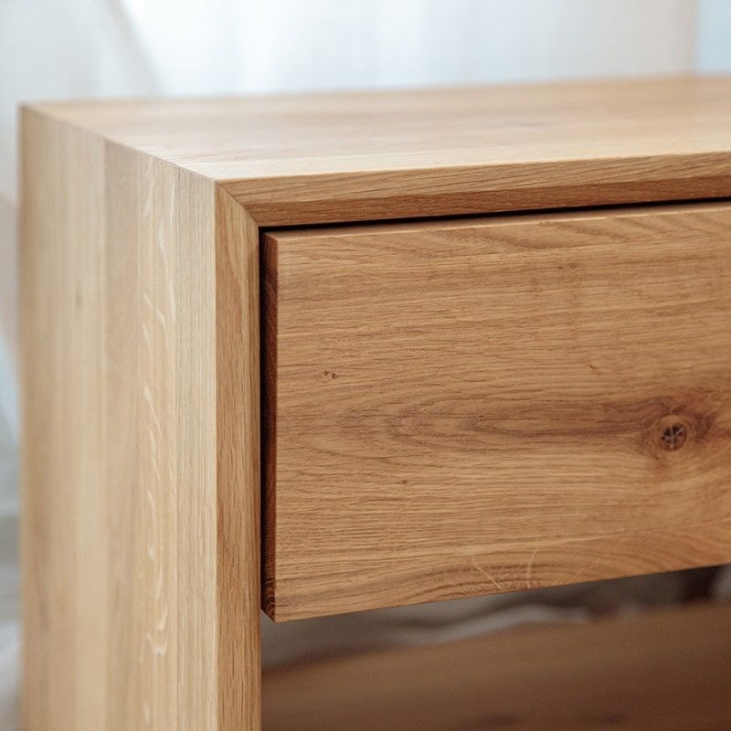 Chevet moderne en chêne massif 50cm ADAM