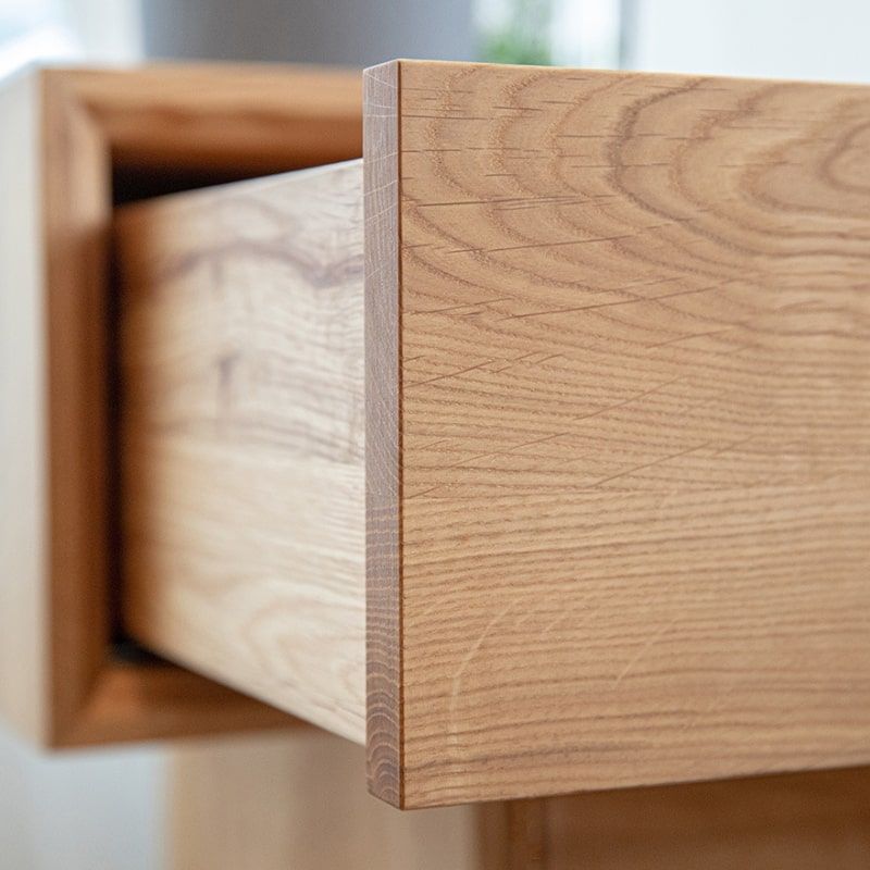 Chevet moderne en chêne massif 50cm ADAM