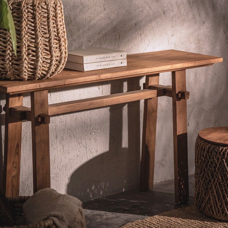 Console d'entrée en teck massif recyclé 140 cm d-bodhi ARTISAN 
