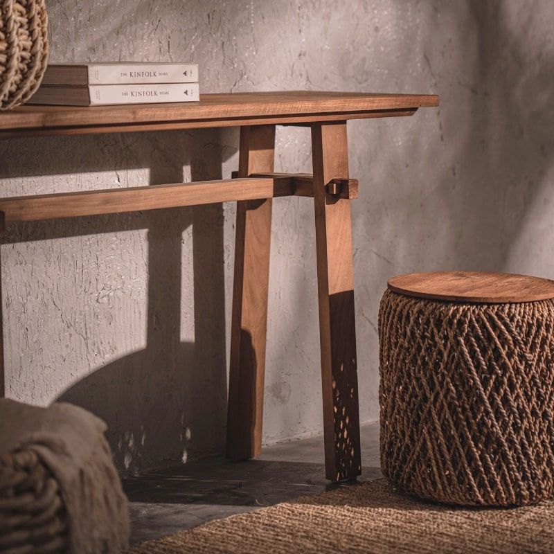 Console d'entrée en teck massif recyclé 140 cm d-bodhi ARTISAN 