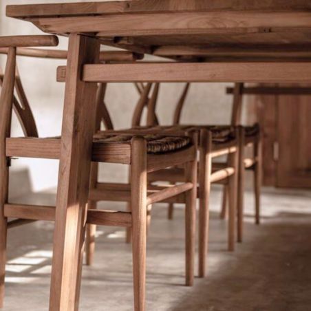 Table à manger rectangulaire en teck massif recyclé 180cm d-bodhi ARTISAN 