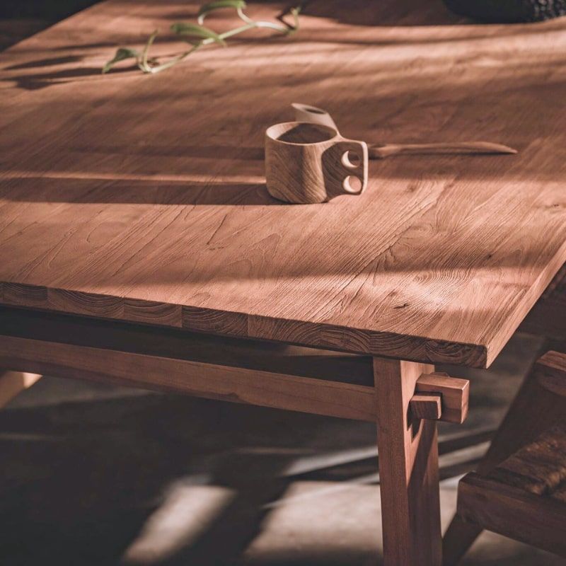 Table à manger rectangulaire en teck massif recyclé 220cm d-bodhi ARTISAN 