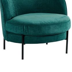 Fauteuil tissu vert design 74cm Casita Leoni HZFALEOVER 15