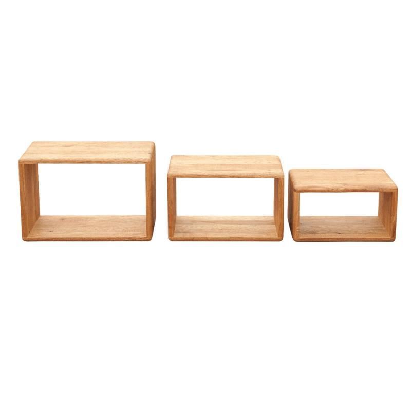 Étagères murales cube chêne massif JONAS