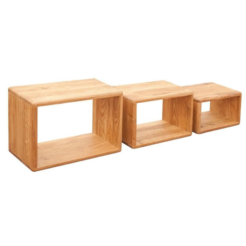 Étagères murales cube chêne massif JONAS