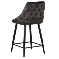 Lot de 2 chaises îlot velours anthracite Casita CHAILOANT 1