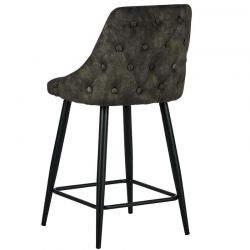 Lot de 2 chaises îlot velours marron Casita CHAILOUKAK 4