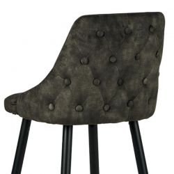 Lot de 2 chaises îlot velours marron Casita CHAILOUKAK 4