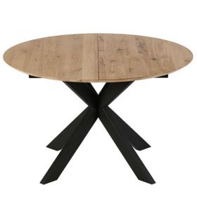 Table ronde extensible chêne blanchi 120cm Casita LENA