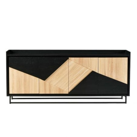 Buffet 4 portes en chêne et pin 200cm Casita TRABAH 41