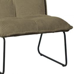 Lot 2 fauteuils velours côtelé vert kaki Calgary