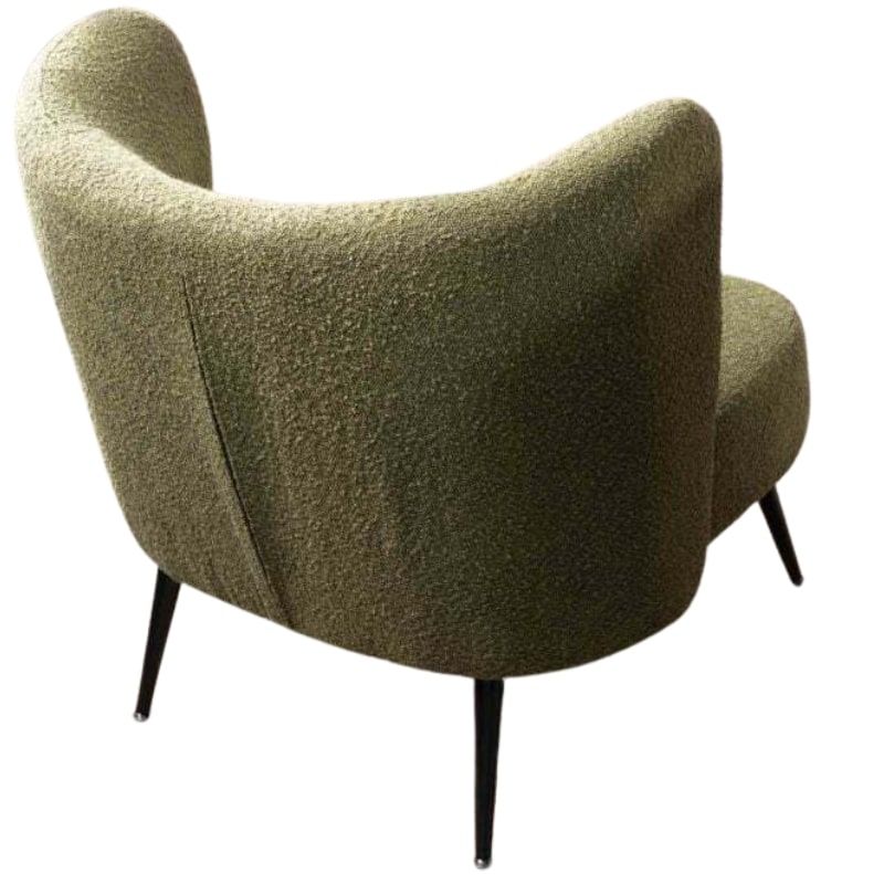 Fauteuil tissu vert Casita RIPPLE 70cm